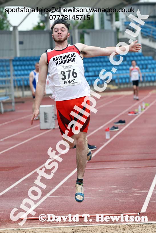 Mens under-20s long jump, Northern Senior and Under-20s Track and Field Champs., Manchester. Photo: David T. Hewitson/Sports for All Pics